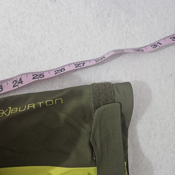 AK BURTON Army Green Ski Coat Jacket Women Sz M Gore Tex Maroon Accents - Picture 5 of 10